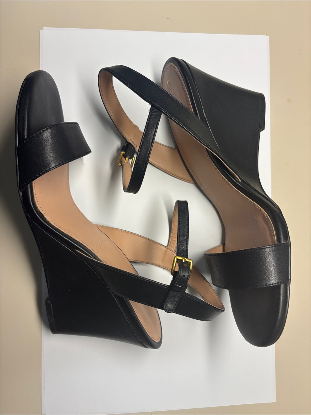 Cole Haan Josie wedge leather sandal